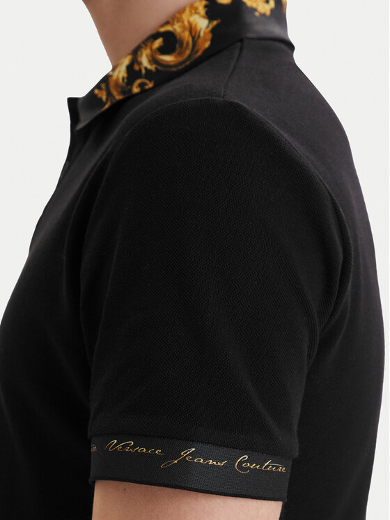 Versace Jeans Couture Versace Jeans Couture Polo marškinėliai 80GAGT12 CJ01T Juoda Slim Fit