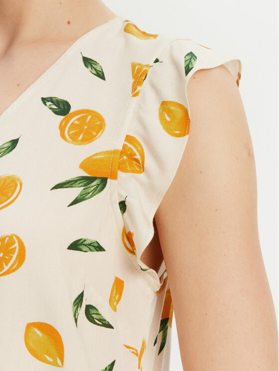 Pieces Pieces Blusa Nya 17147804 Écru Regular Fit