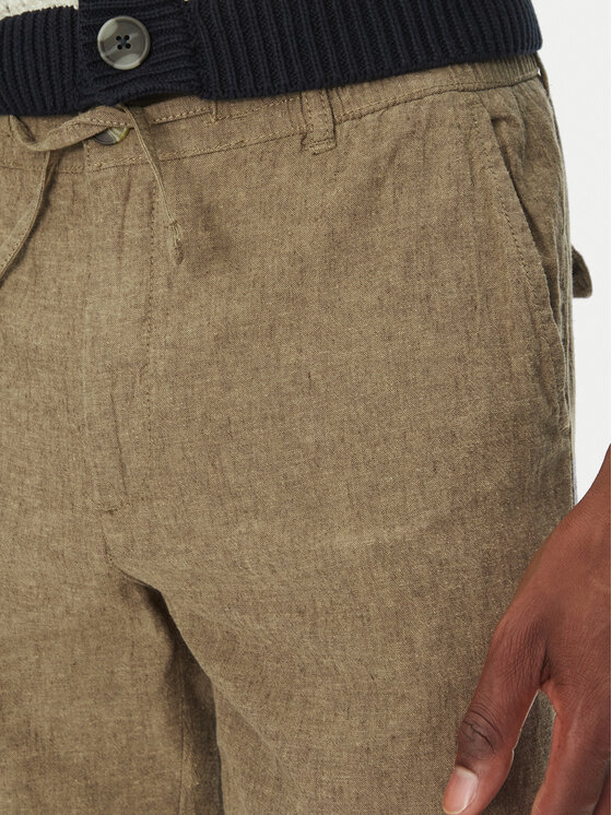 Lindbergh Lindbergh Riidest püksid 30-008023 Beež Relaxed Fit