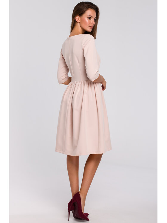 Makover Makover Abito da cocktail K010 Beige Regular Fit