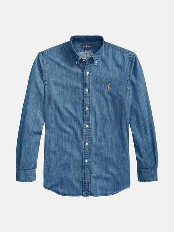 Polo Ralph Lauren Polo Ralph Lauren cămașă de blugi 710792043001 Albastru Custom Fit