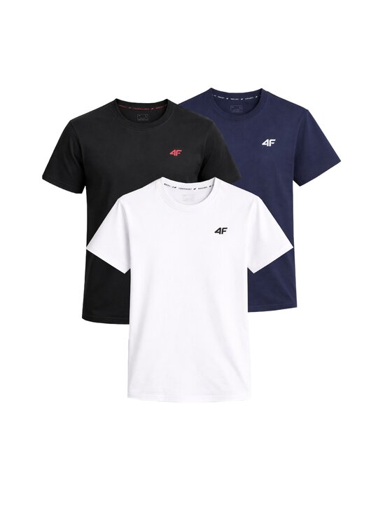 4F 4F T-Shirt Z-TTSHM3341-3 Biały Regular Fit