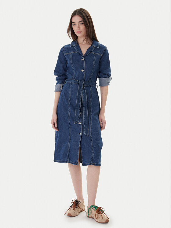 Vero Moda Vero Moda Džínsové šaty Telly 10338086 Modrá Regular Fit