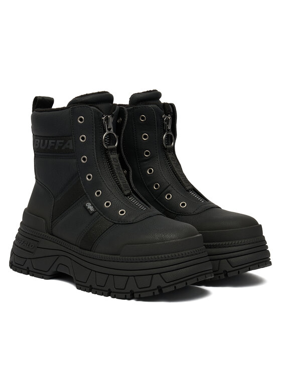 Buffalo Buffalo Bakancs Fusion Front Zip 1270130 Fekete