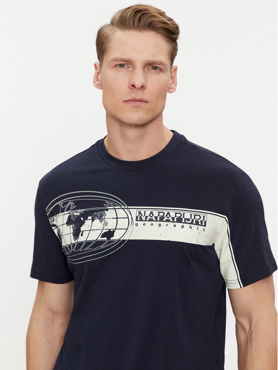 Napapijri Napapijri Тишърт S-Manta NP0A4HQH Тъмносин Regular Fit