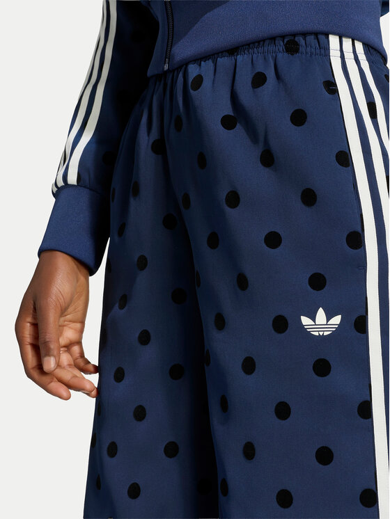 adidas adidas Spodnie dresowe Satin Polka Dots Wide Leg Pant LI2844 Niebieski Regular Fit