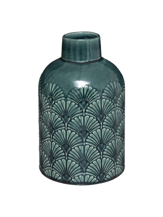 MIAhome MIAhome Wazon ceramiczny ze zdobieniem VINTAGE Turkusowy