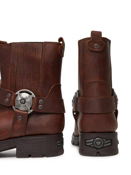 NEW ROCK NEW ROCK Gležnjarji Chelsea M-7605-S20 Rjava