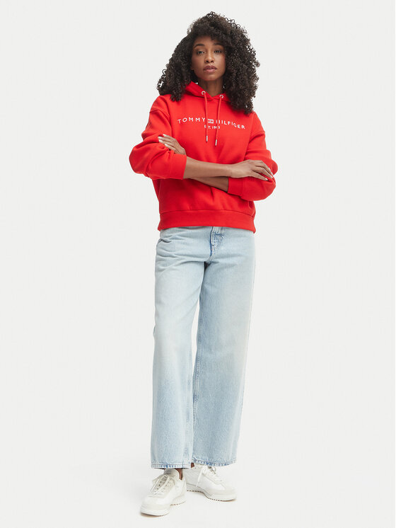 Tommy Hilfiger Tommy Hilfiger Pulóver WW0WW47832 Piros Regular Fit