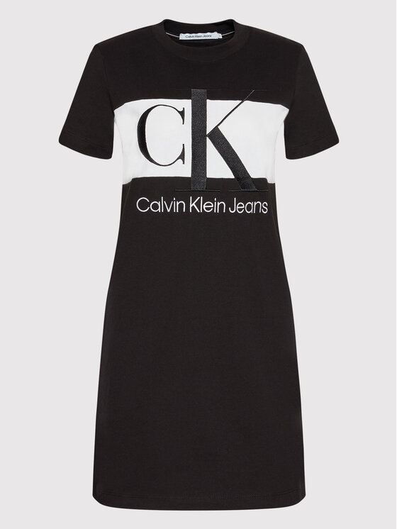 Calvin Klein Jeans Calvin Klein Jeans Každodenné šaty J20J218862 Čierna Regular Fit