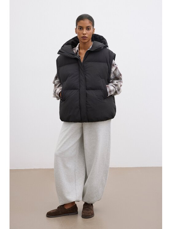 Estro Estro Kurtka zimowa ER00120567 Czarny Loose Fit