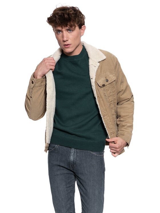 Lee Lee Giubbotto invernale SHERPA RIDER Beige Regular Fit