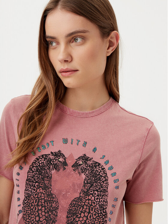 ONLY ONLY Tricou Lucy 15307412 Roz Regular Fit