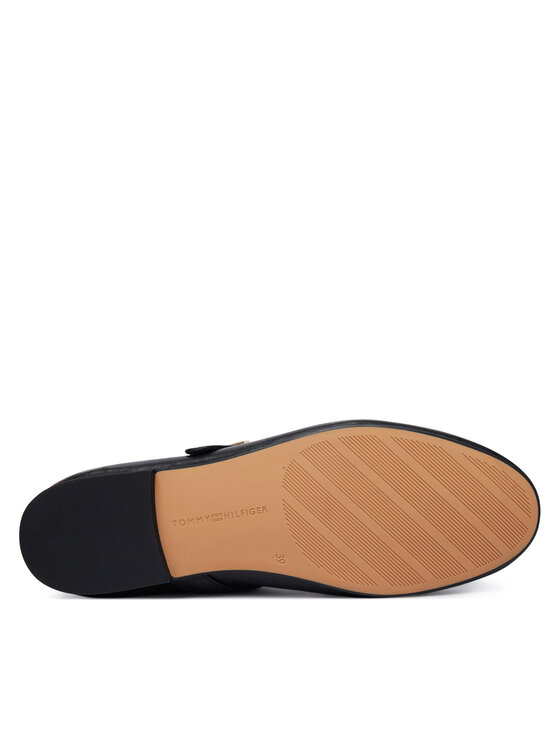 Tommy Hilfiger Tommy Hilfiger Baleríny Buckle Leather Ballerina FW0FW09684 Černá