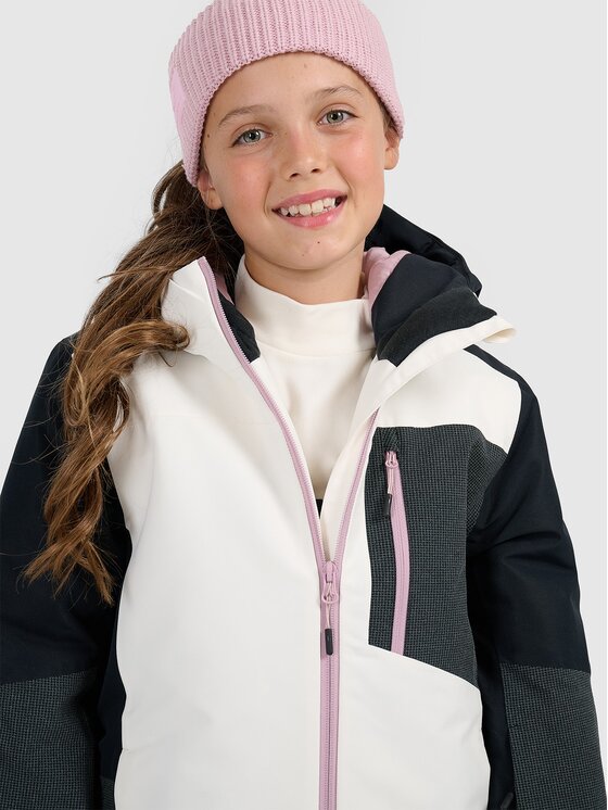 4F 4F Kurtka snowboardowa 4FJRAW25TTJAF1060-11S Biały Regular Fit