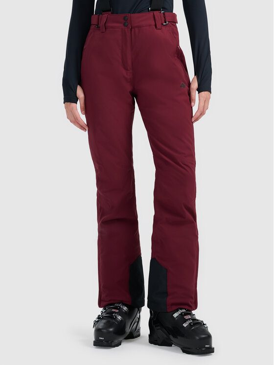 4F 4F Spodnie narciarskie SKIWEAR Bordowy Regular Fit