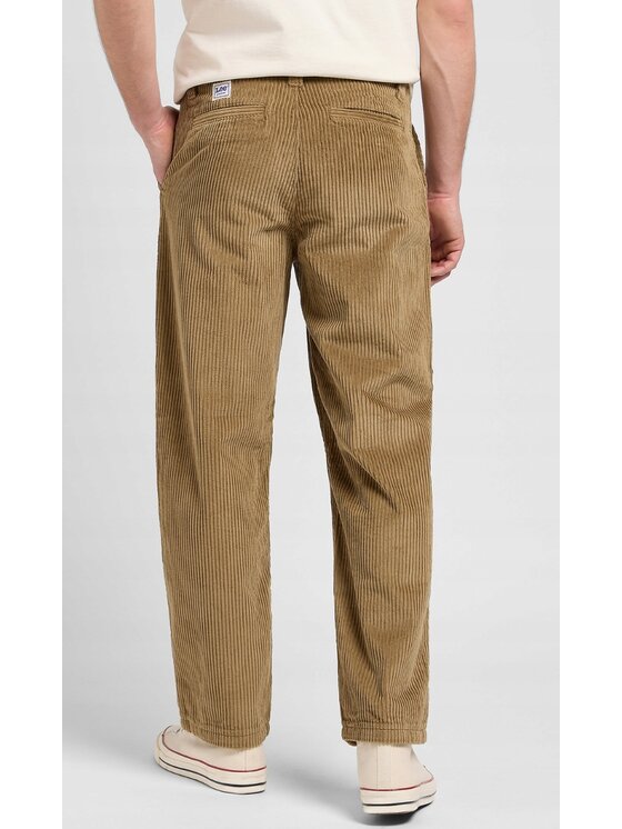 Lee Lee Chinosy Loose Workwear Chino Brązowy Chino Fit