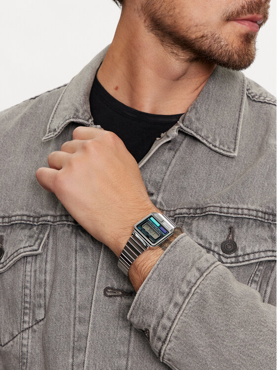 Casio Casio Часовник Vintage 80s A120WE-1AEF Сребрист