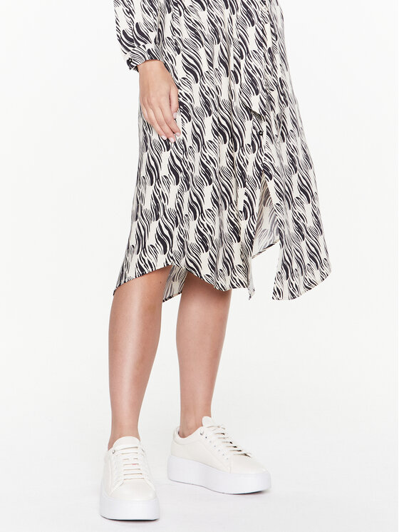 Sisley Sisley Srajčna obleka 4UUFLV03A Écru Regular Fit