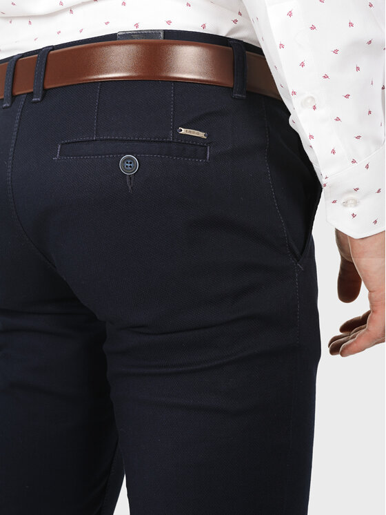 Evenemen Evenemen Chinosy MOTIF Granatowy Slim Fit