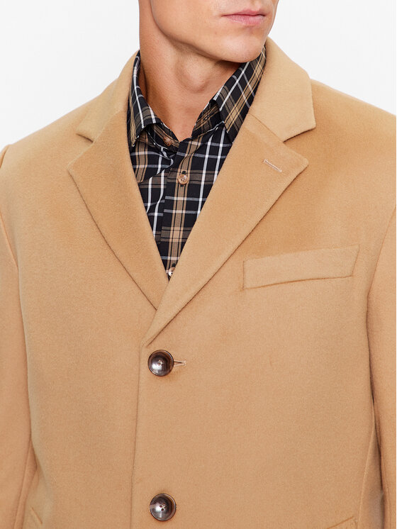 BOSS Boss Cappotto di lana H-Hyde-234 50502327 Beige Slim Fit