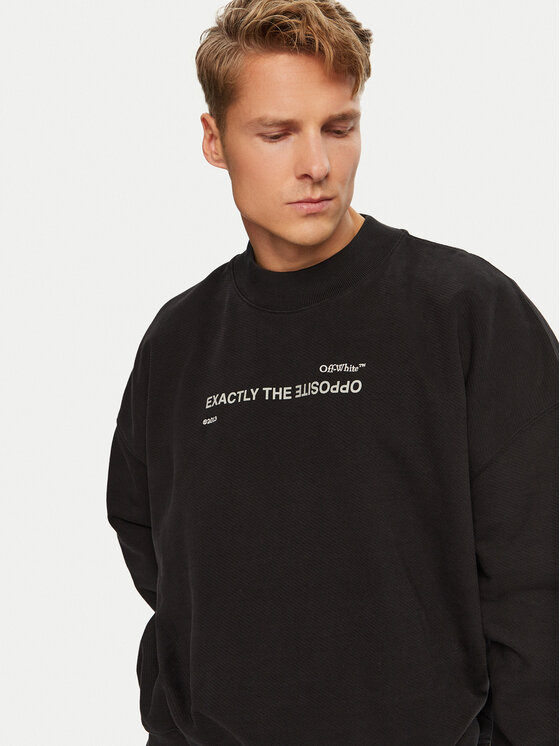 Off-White Off-White Majica dugih rukava OMBA067S23FLE0021032 Crna Regular Fit