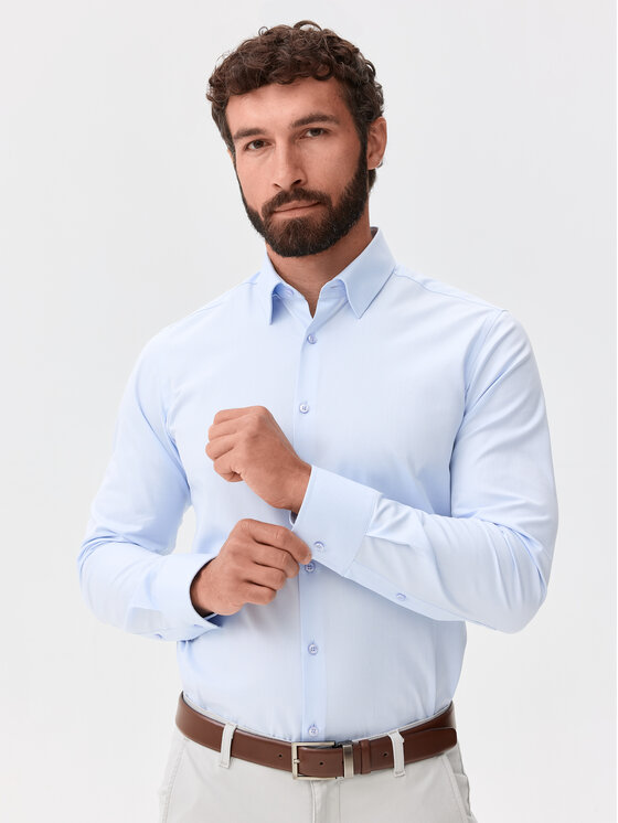 Evenemen Evenemen Koszula Targo G. Sky Square Niebieski Slim Fit
