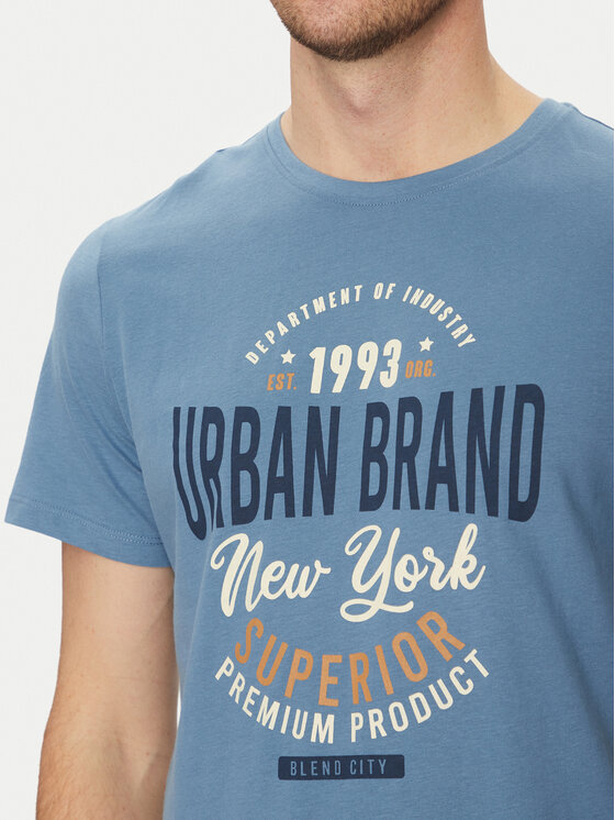 Blend Blend Marškinėliai 20717759 Mėlyna Regular Fit
