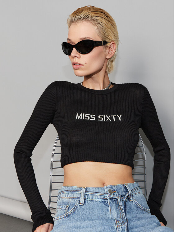 Miss Sixty Miss Sixty Blúz 6L3RJ7291000 Fekete Regular Fit