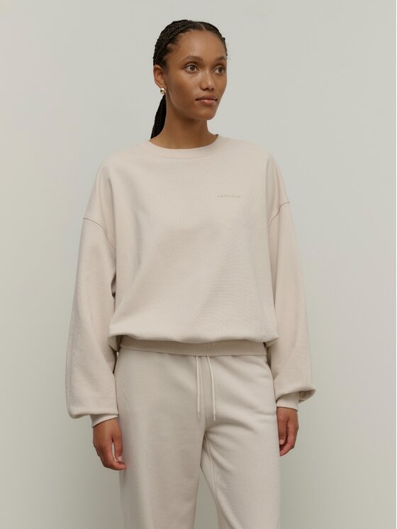 La Mania La Mania Felpa WHY Beige Classic Fit