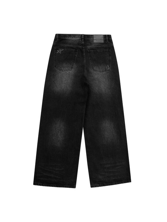 2005 2005 Jeansy Baggy Fit Washed Denim Czarny Baggy Fit