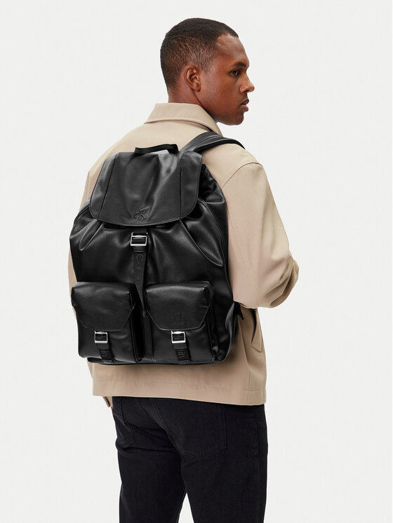 Calvin Klein Calvin Klein Ruksak Cargo Flap Backpack LV04D3127G Čierna