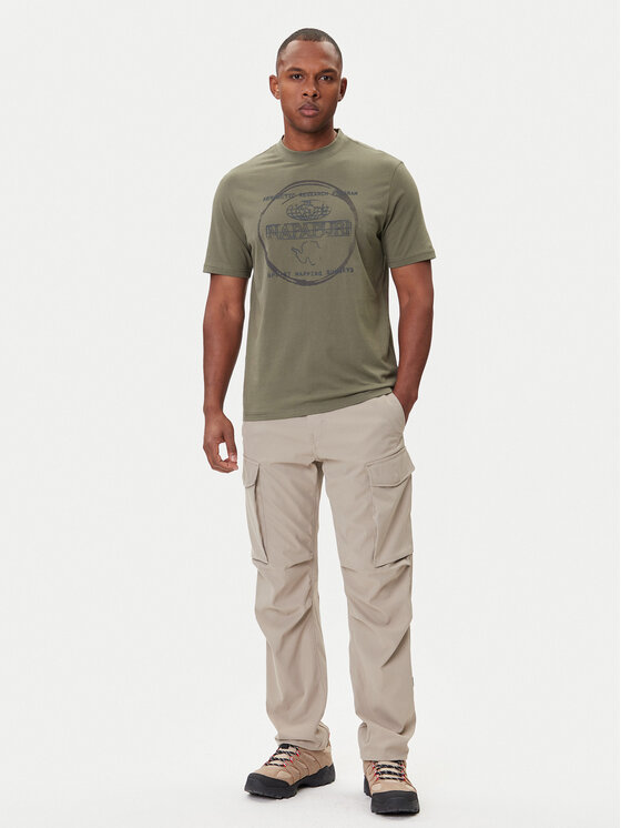 Napapijri Napapijri T-Shirt S-Bald NP0A88SF Zielony Regular Fit