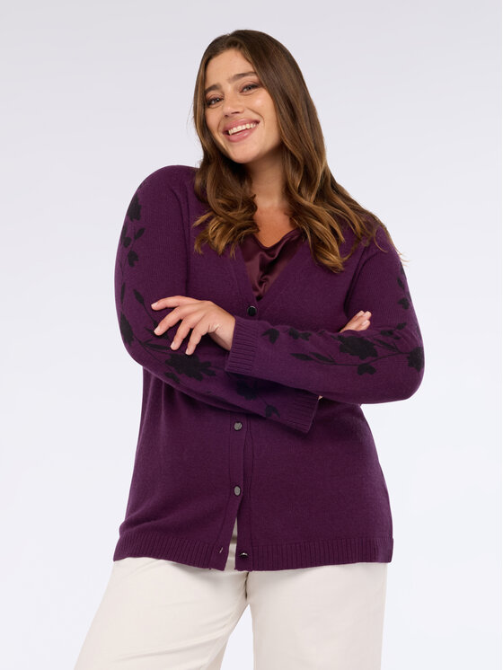Fiorella Rubino Fiorella Rubino Cardigan M798L008197N029 Viola Regular Fit