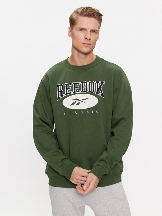 Reebok Džemperis ar kapuci Archive Essentials IM1530 Zaļš Regular Fit