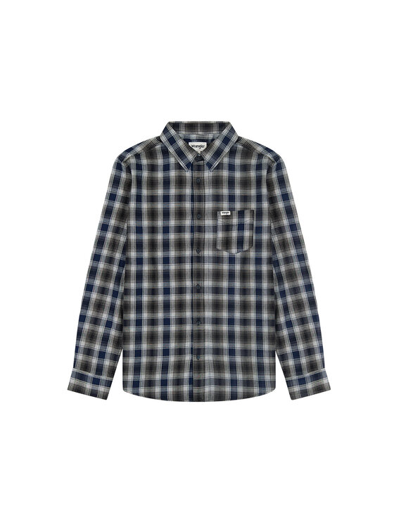 Wrangler Wrangler Koszula 1PKT SHIRT Niebieski Regular Fit