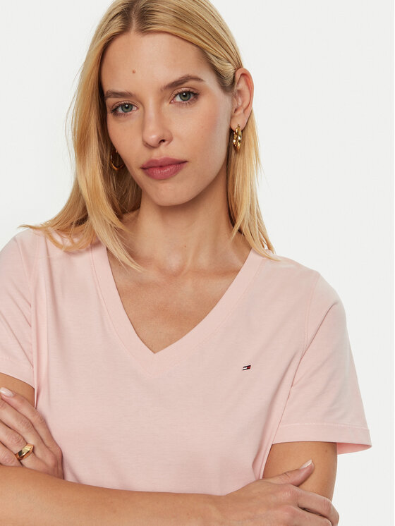 Tommy Hilfiger Tommy Hilfiger Тишърт WW0WW44177 Розов Regular Fit