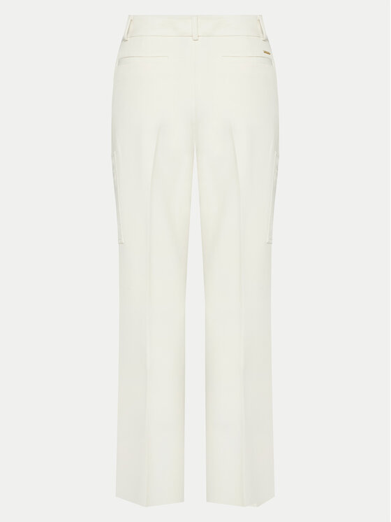 DKNY DKNY Spodnie materiałowe UB4PX263 Écru Regular Fit