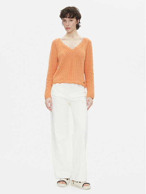 Pepe Jeans Pepe Jeans Sveter Olya PL702288 Oranžová Regular Fit