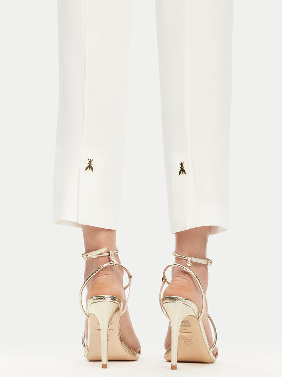 Patrizia Pepe Patrizia Pepe Παντελόνι υφασμάτινο 2P1683 A411 Λευκό Regular Fit