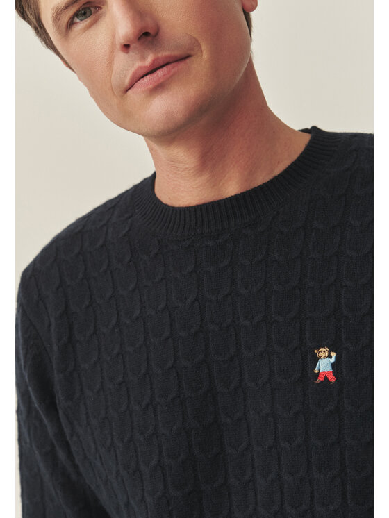TATUUM TATUUM Sweter ANDREW Granatowy Classic Fit
