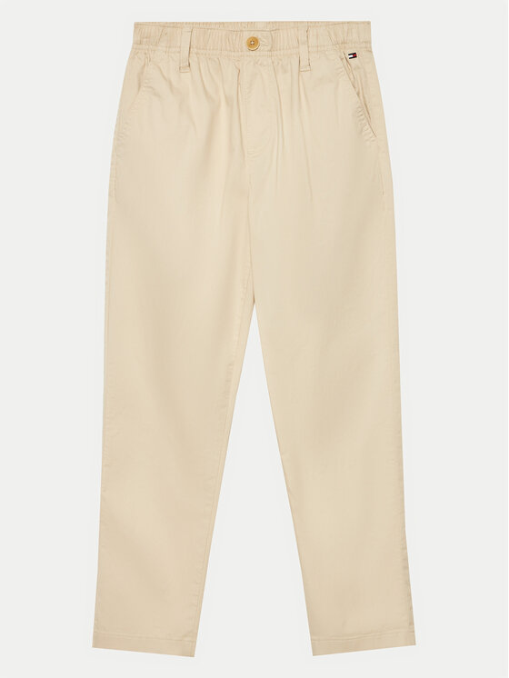 Tommy Hilfiger Stoffhose - Kinderkleidung, Größe 8Y Beige Monotype KB0KB09146