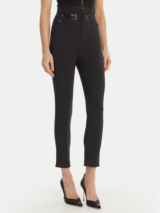 Elisabetta Franchi Elisabetta Franchi Szövet nadrág PA-158-61E2-V350 Fekete Skinny Fit