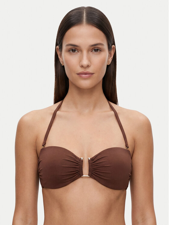 Max Mara Beachwear Max Mara Beachwear Bikini augšdaļa Amelia 2616821239 Tumši brūna