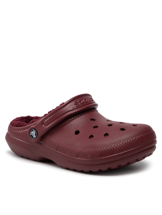 Crocs Damskie Klapki, rozmiar 36.5, Bordowe, Classic Lined Clog 203591