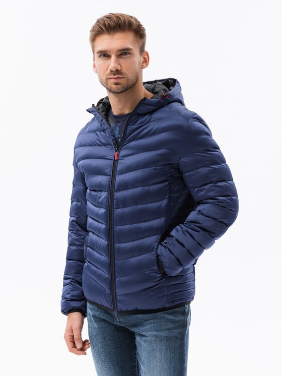 Ombre Ombre Zimní bunda C368 Modrá Regular Fit