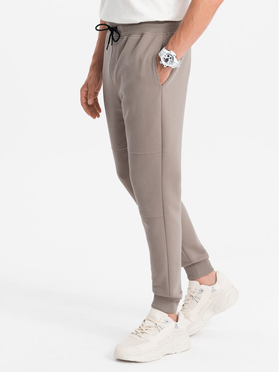Ombre Ombre Teplákové kalhoty OM-PASK-0129 Šedá Regular Fit