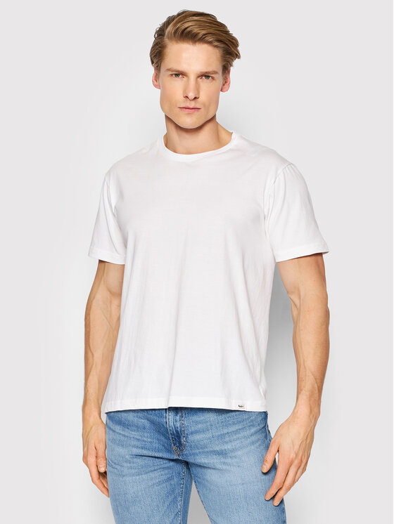 Pepe Jeans Pepe Jeans Σετ 2 T-Shirts Rocco PM503657 Λευκό Regular Fit