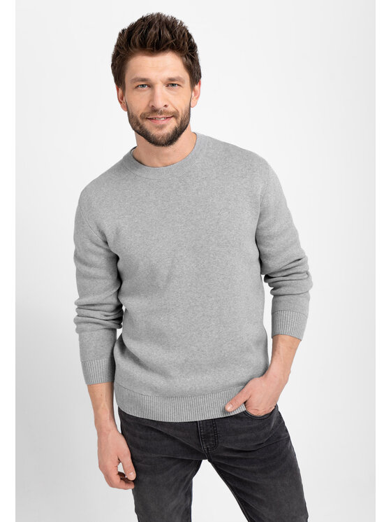 Volcano Volcano Sweter S-TODD Szary Regular Fit
