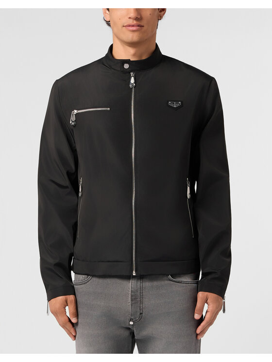 PHILIPP PLEIN PHILIPP PLEIN Kurtka skórzana 31470 Czarny Casual Fit